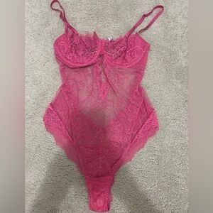 Victoria's Secret Pink Lace Bodysuit